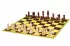 Tournament set - wooden figures No. 5 with a cardboard chessboard 55 mm field