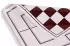 Vinyl roll-up chess board + mill, white/brown (double sd, white/brown)