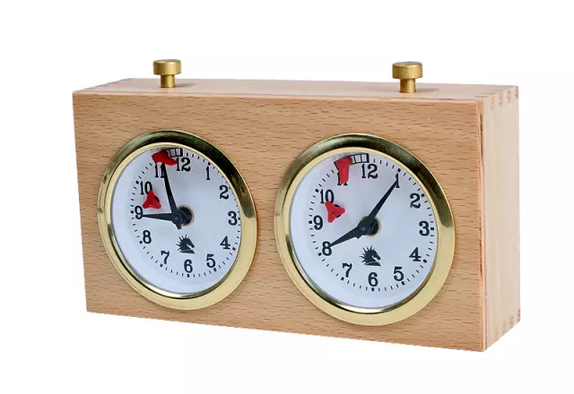 Wooden BHB chess clock without stand – LIGHT SMALL